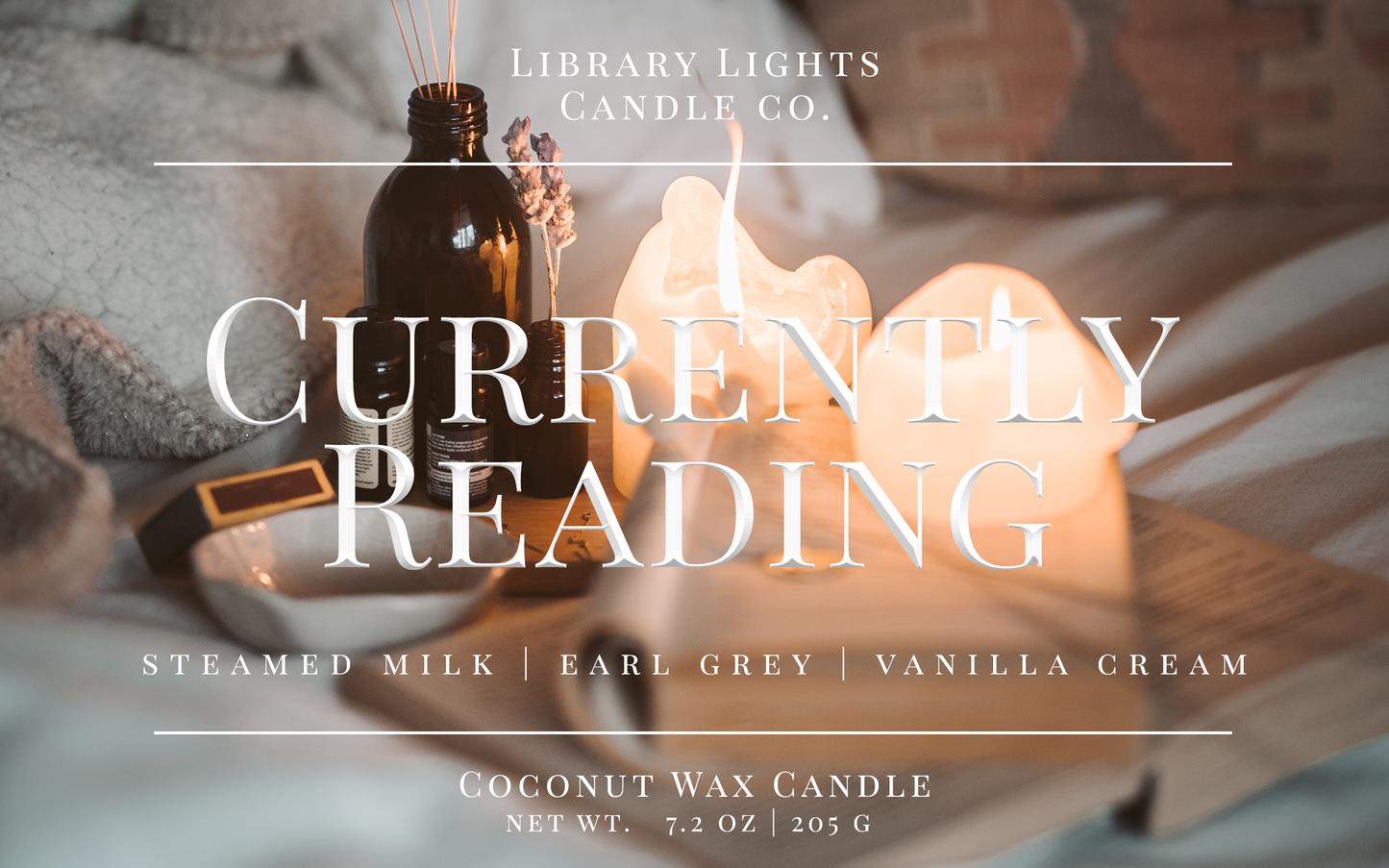 8oz Jar Candle - Currently Reading
