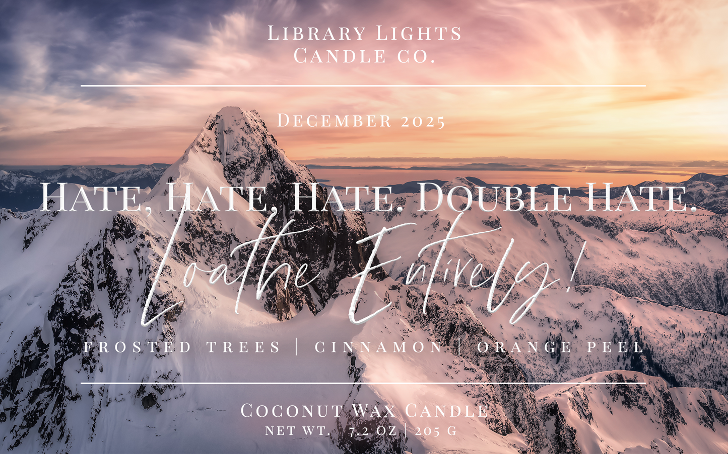 8oz Jar Candle - Hate Hate Hate (Candle Of The Month - December)