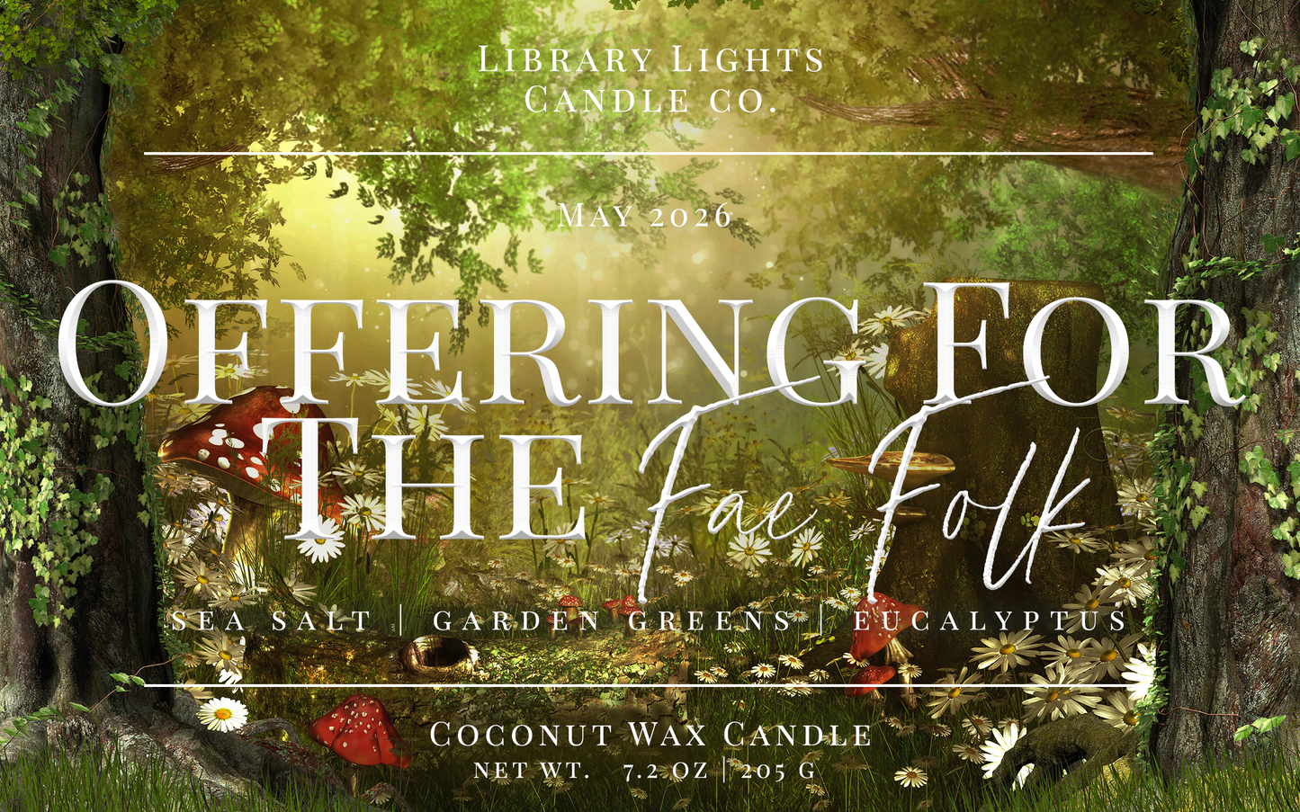 8oz Jar Candle - Offering For The Fae Folk (Candle Of The Month - May)