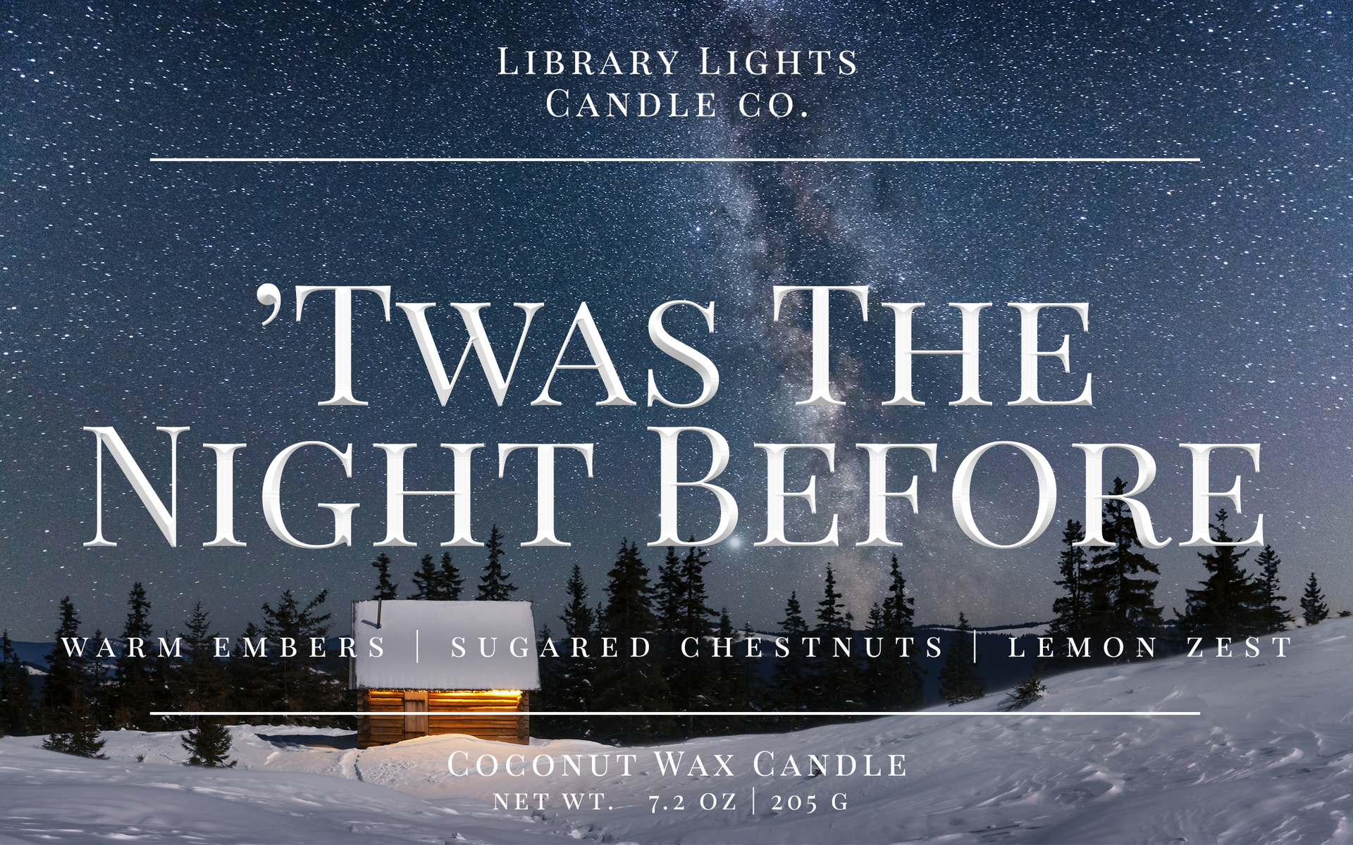 8oz Jar Candle - 'Twas The Night Before – Library Lights