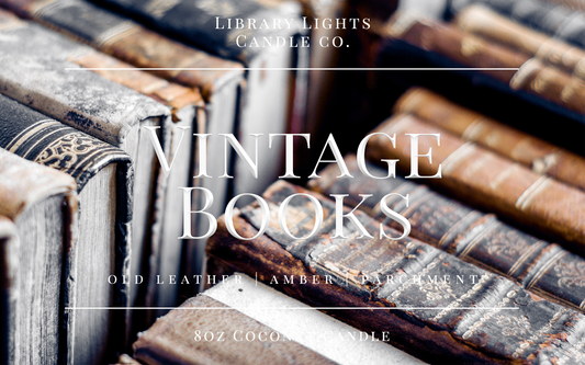 8oz Jar Candle - Vintage Books